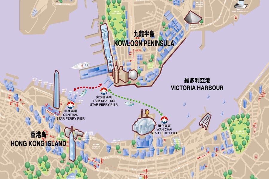 维多利亚港 地图图片
